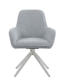 Abby Flare Arm Side Chair Light Grey and Chrome - My Sweet Home Furniture (Queens, NY)