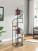 Roseglen 8-shelf Staircase Bookcase Rustic Brown and Black - My Sweet Home Furniture (Queens, NY)
