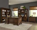 Hartshill Executive Desk with File Cabinets Burnished Oak - My Sweet Home Furniture (Queens, NY)