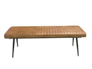 Misty Cushion Side Bench Camel and Black - My Sweet Home Furniture (Queens, NY)