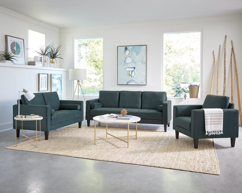 Ellison Round X-cross End Table White and Gold - My Sweet Home Furniture (Queens, NY)
