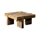 Samira Wooden Square Coffee Table Natural Sheesham - My Sweet Home Furniture (Queens, NY)