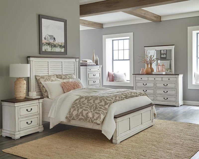 Hillcrest Rectangular Dresser Mirror Dark Rum and White - My Sweet Home Furniture (Queens, NY)