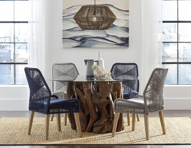 Nakia Woven Back Side Chairs Grey (Set of 2) - My Sweet Home Furniture (Queens, NY)