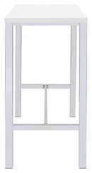 Natividad 5-piece Bar Set White High Gloss and Chrome - My Sweet Home Furniture (Queens, NY)