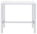 Natividad 5-piece Bar Set White High Gloss and Chrome - My Sweet Home Furniture (Queens, NY)