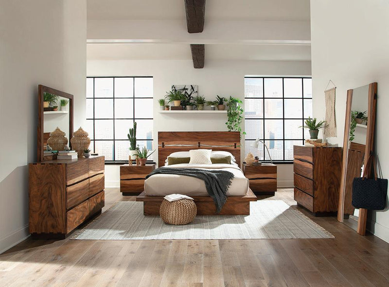 Winslow California King, E.King & Queen Bed Smokey Walnut and Coffee Bean - My Sweet Home Furniture (Queens, NY)