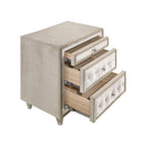 Antonella 3-drawer Upholstered Nightstand Ivory and Camel - My Sweet Home Furniture (Queens, NY)