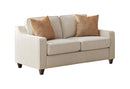 Christine Upholstered Cushion Back Loveseat Beige - My Sweet Home Furniture (Queens, NY)