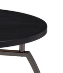 Dacre Round End Table Dark Grey and Black Nickel - My Sweet Home Furniture (Queens, NY)