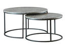 Lainey Round 2-piece Nesting Coffee Table Grey and Gunmetal - My Sweet Home Furniture (Queens, NY)