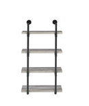 Elmcrest 24-inch Wall Shelf Black and Grey Driftwood - My Sweet Home Furniture (Queens, NY)