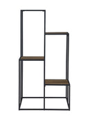 Rito 4-tier Display Shelf Rustic Brown and Black - My Sweet Home Furniture (Queens, NY)