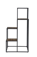 Rito 4-tier Display Shelf Rustic Brown and Black - My Sweet Home Furniture (Queens, NY)