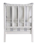 Blanchett Upholstered Accent Chair with Spindle Accent White and Navy - My Sweet Home Furniture (Queens, NY)
