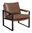 Rosalind Upholstered Accent Chair with Removable Cushion Umber Brown and Gunmetal - My Sweet Home Furniture (Queens, NY)