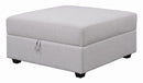 Cambria Upholstered Square Storage Ottoman Grey - My Sweet Home Furniture (Queens, NY)