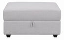 Cambria Upholstered Square Storage Ottoman Grey - My Sweet Home Furniture (Queens, NY)