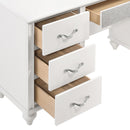 Barzini 7-drawer Vanity Desk with Lighted Mirror White - My Sweet Home Furniture (Queens, NY)