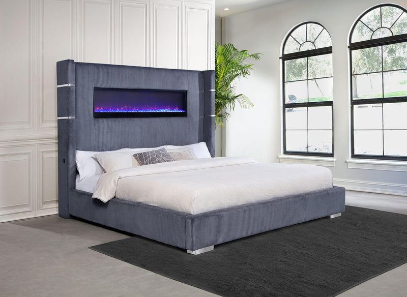 Tisdall California King, E.King & Queen Bed Grey, Black & Queen - My Sweet Home Furniture (Queens, NY)