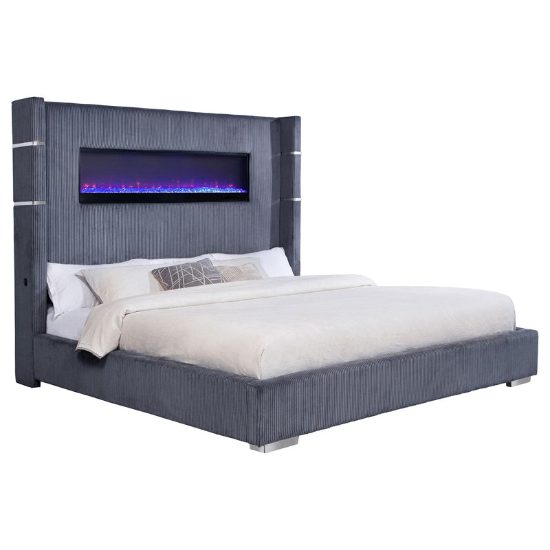 Tisdall California King, E.King & Queen Bed Grey, Black & Queen - My Sweet Home Furniture (Queens, NY)