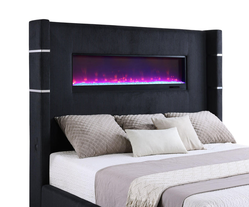 Tisdall California King, E.King & Queen Bed Grey, Black & Queen - My Sweet Home Furniture (Queens, NY)