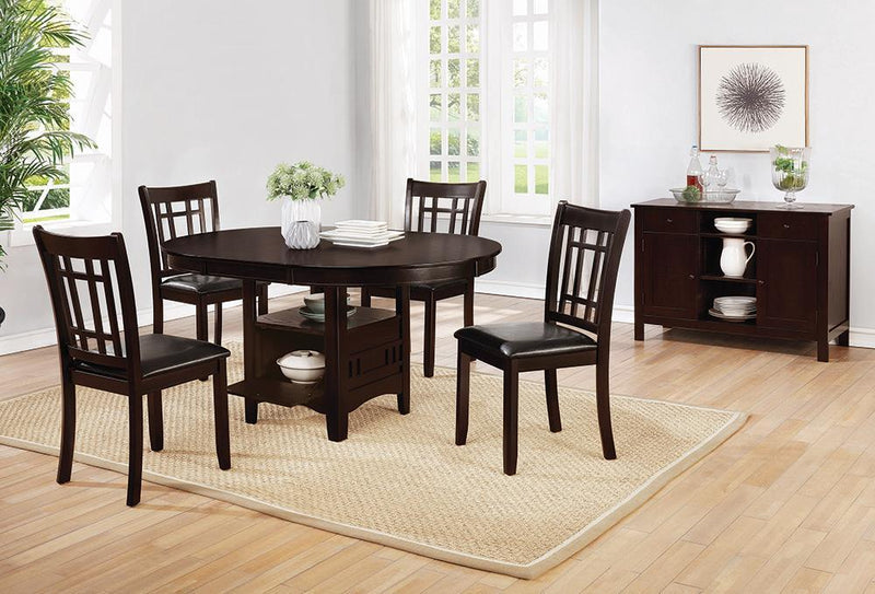 Lavon Padded Dining Side Chairs Espresso and Black (Set of 2) - My Sweet Home Furniture (Queens, NY)