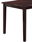 Copper Transitional Style Dining Set in Espresso finish Wood