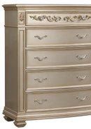 Valentina Traditional Style Chest in Gold finish Wood - My Sweet Home Furniture (Queens, NY)