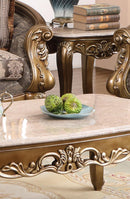 Amelia Traditional Style End Table in Bronze finish Wood - My Sweet Home Furniture (Queens, NY)