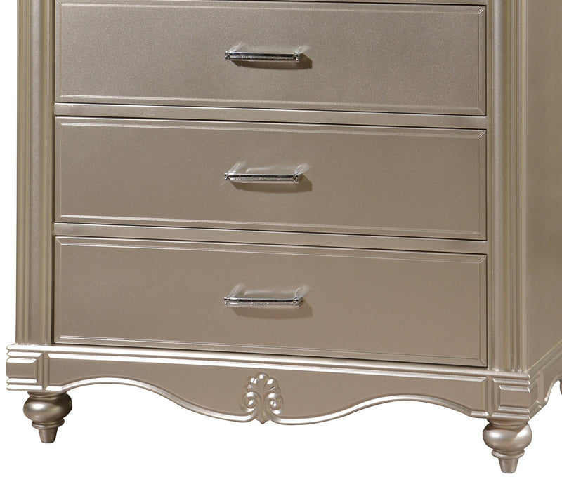 Faisal Transitional Style Chest in Champagne finish Wood