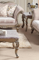 Ariana Traditional Style End Table in Champagne finish Wood