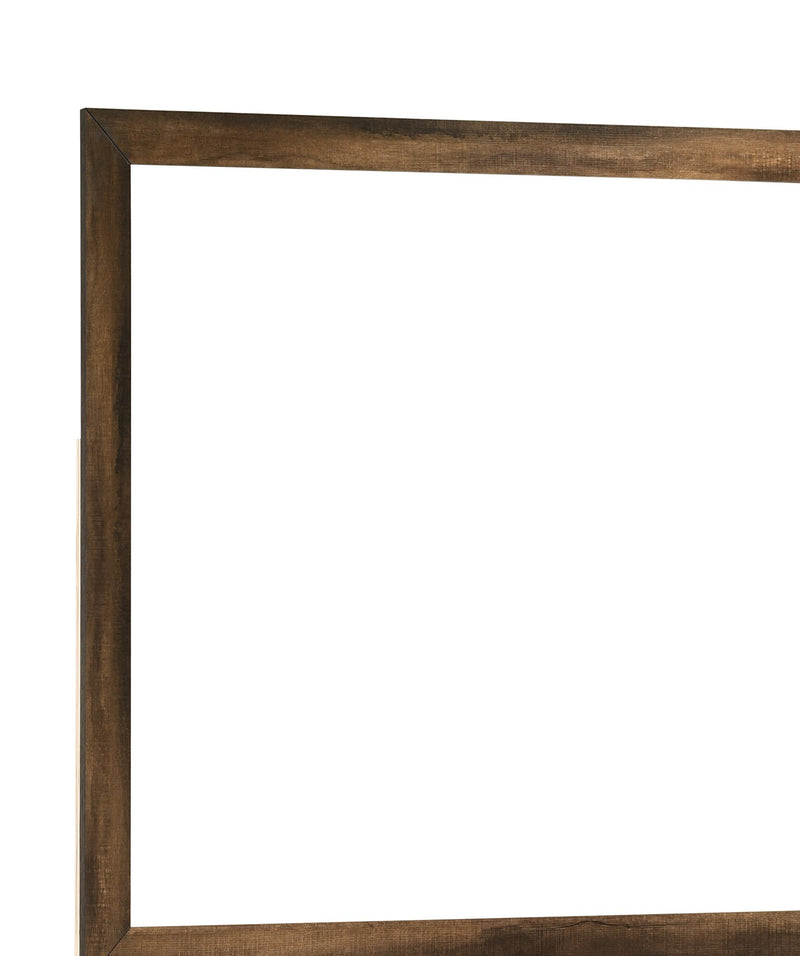 Yasmine Brown Modern Style Mirror in Espresso finish Wood