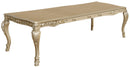 Miranda Transitional Style Dining Table in Gold finish Wood