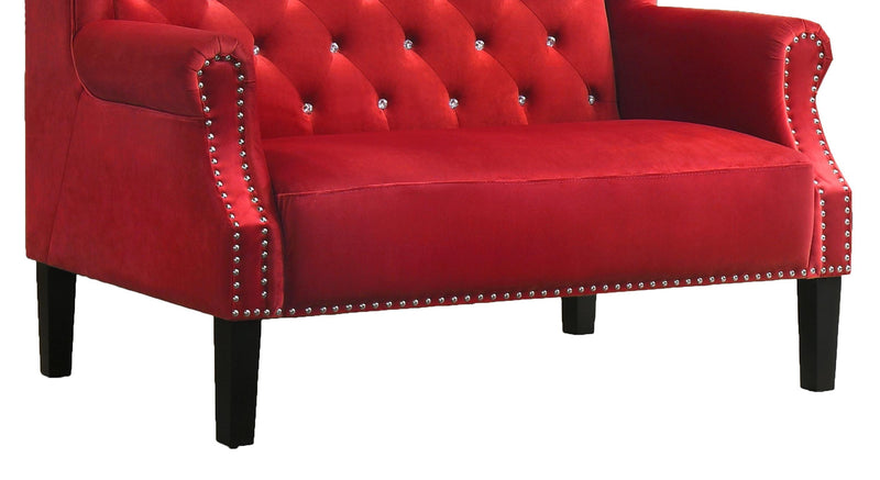 Lexi Transitional Style Red Accent Chair