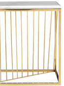 Halina Modern Style Marble End Table with Metal Base