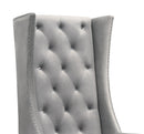 Hollywood Transitional Style Silver Accent Chair
