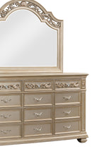 Valentina Traditional Style Dresser in Gold finish Wood - My Sweet Home Furniture (Queens, NY)