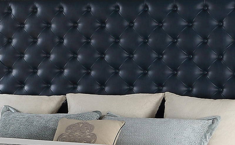 Brooklyn Contemporary Style Queen Bed in Silver finish Wood - My Sweet Home Furniture (Queens, NY)