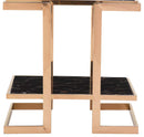 Dayna Modern Style Marble End Table with Metal Base
