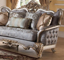 Oprah Traditional Style Loveseat in Metallic finish Wood - My Sweet Home Furniture (Queens, NY)