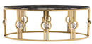 Anika Modern Style Marble Coffee Table with Metal Base