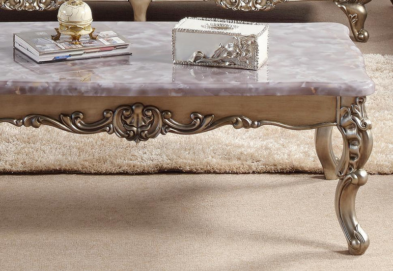 Ariana Traditional Style End Table in Champagne finish Wood - My Sweet Home Furniture (Queens, NY)