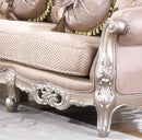 Daisy Traditional Style Loveseat in Pearl finish Wood - My Sweet Home Furniture (Queens, NY)