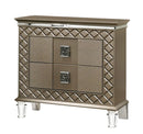 Coral Contemporary Style Nightstand in Bronze finish Wood