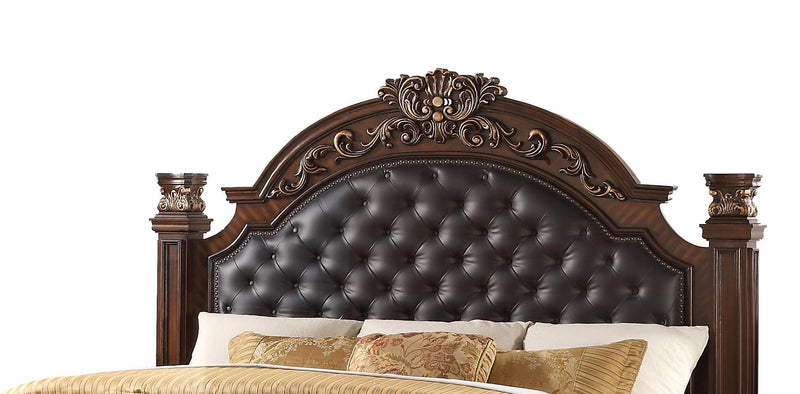 Aspen Traditional Style Queen Bed in Cherry finish Wood - My Sweet Home Furniture (Queens, NY)