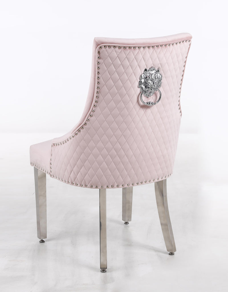 Leo Transitional Style Pink Accent Chair