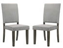 Asbury Transitional Style Dining Chair in Gray Fabric