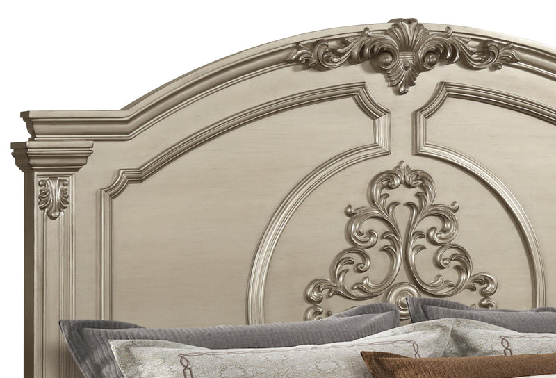 Alicia Transitional Style Queen Bed in Beige finish Wood - My Sweet Home Furniture (Queens, NY)