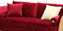 Ruby Modern Style Red Sofa with Gold Finish - My Sweet Home Furniture (Queens, NY)